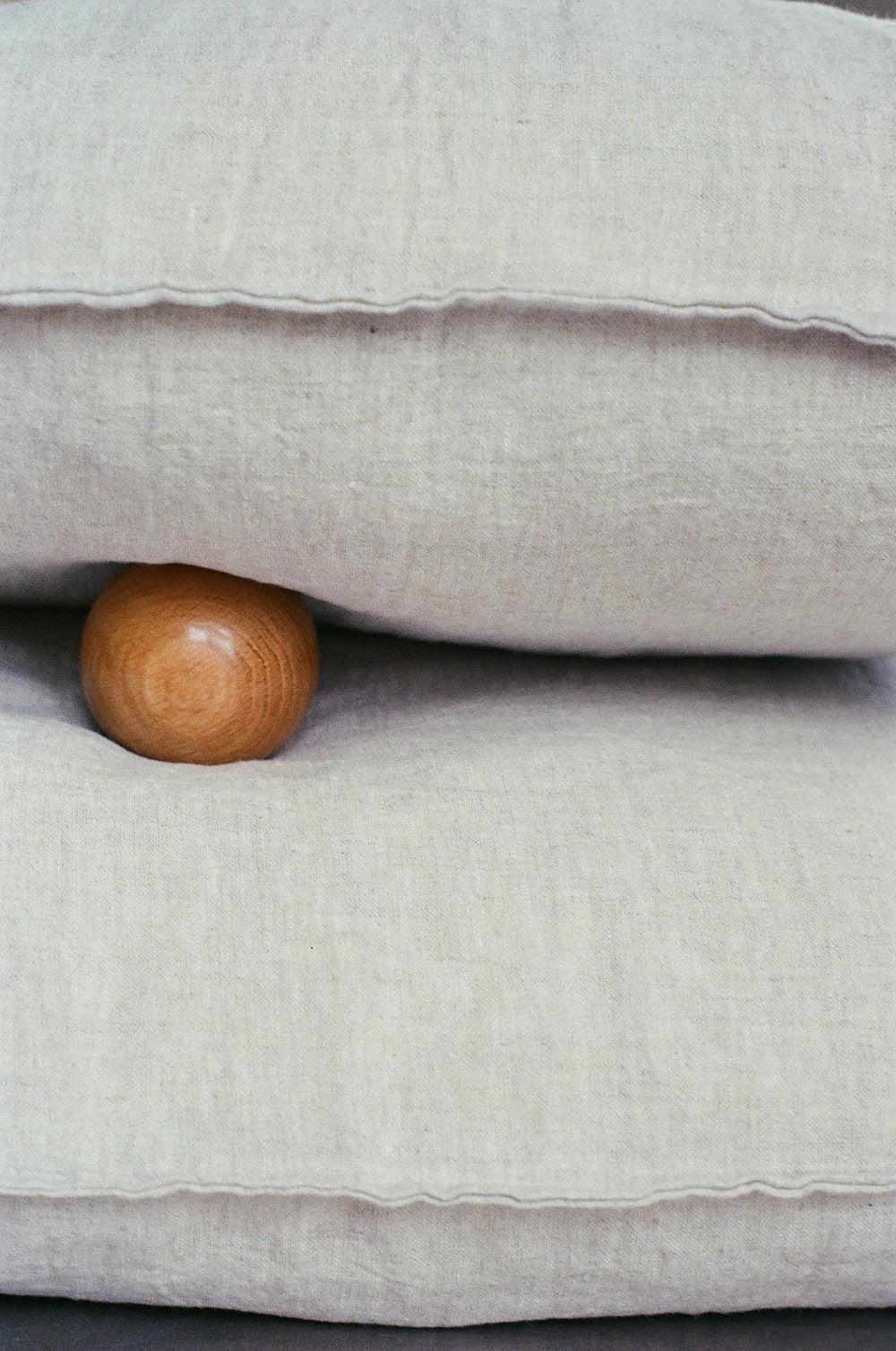 Lin Linen Double Cushion / Natural