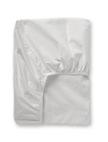 Cove Stonewashed Organic Cotton Fitted Sheet / White