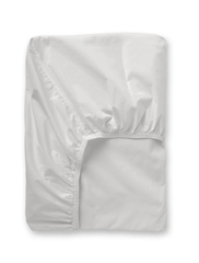 Cove Stonewashed Organic Cotton Fitted Sheet / White