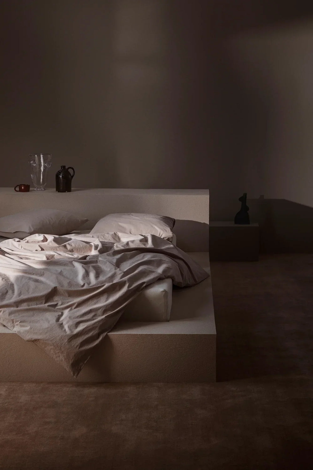 Cove Stonewashed Cotton Duvet Cover / Warm Grey