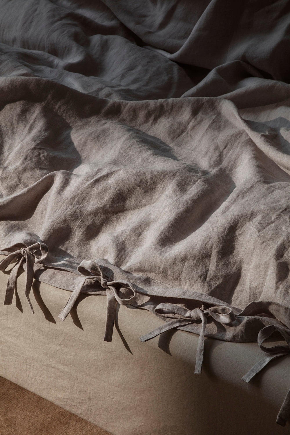 Merrow Linen Duvet Cover / Light Grey
