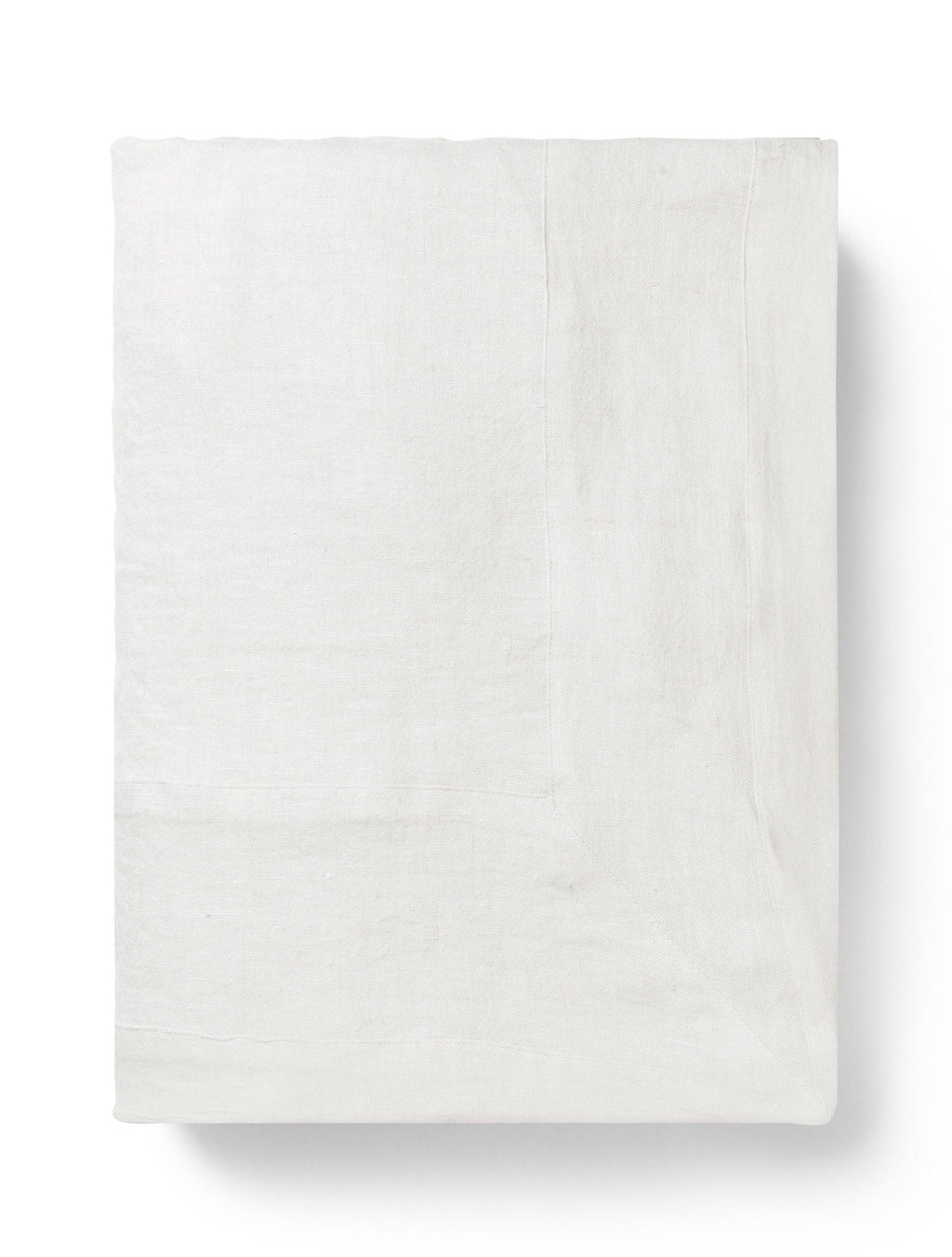 Folded white linen bed skirt, simple and elegant, TAMEKO home textiles
