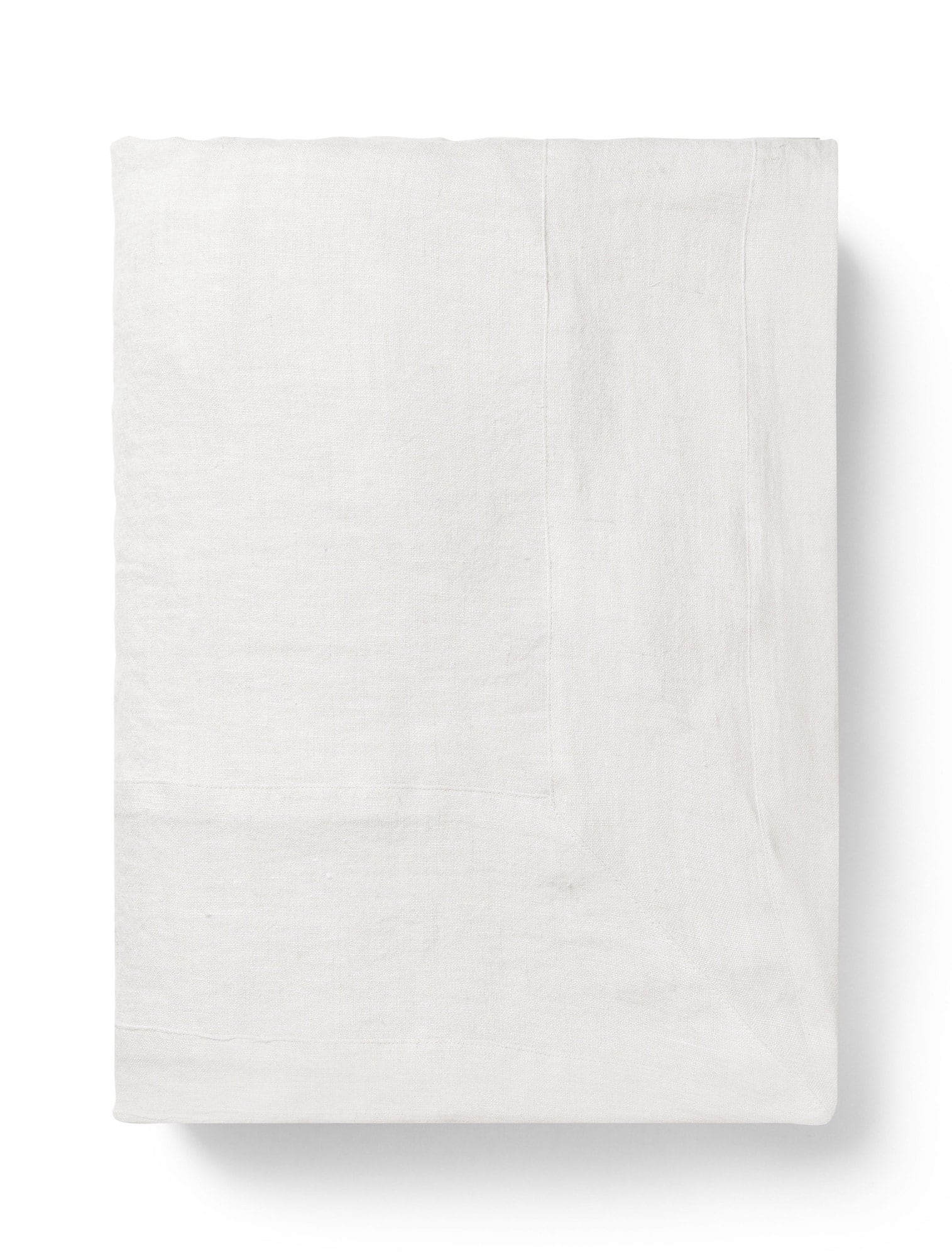 Folded white linen bed skirt, simple and elegant, TAMEKO home textiles