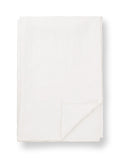 TAMEKO white merrow edge tablecloth, minimalist natural fabric, neatly folded