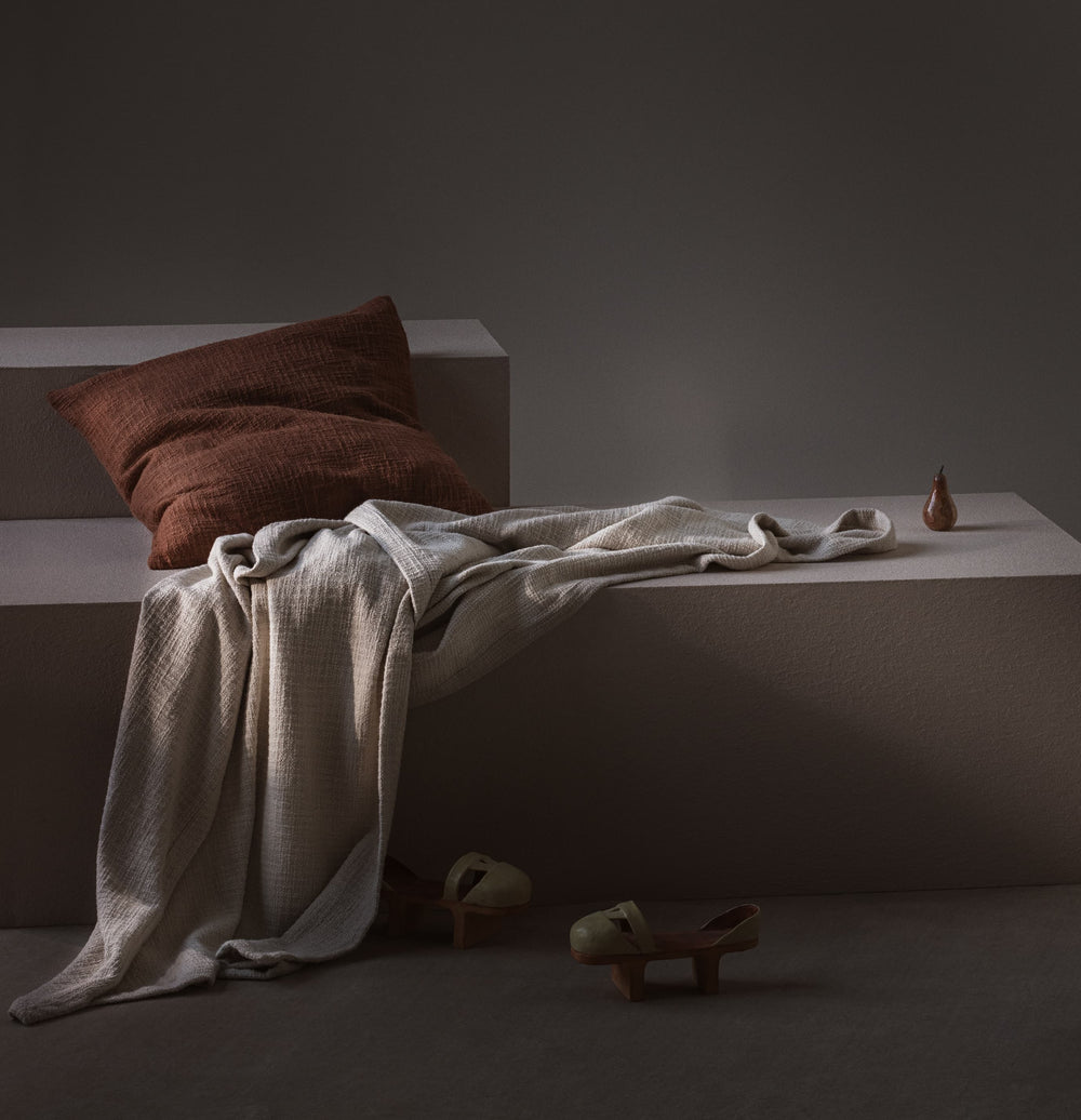 Tate Cotton Bed Runner / Natural