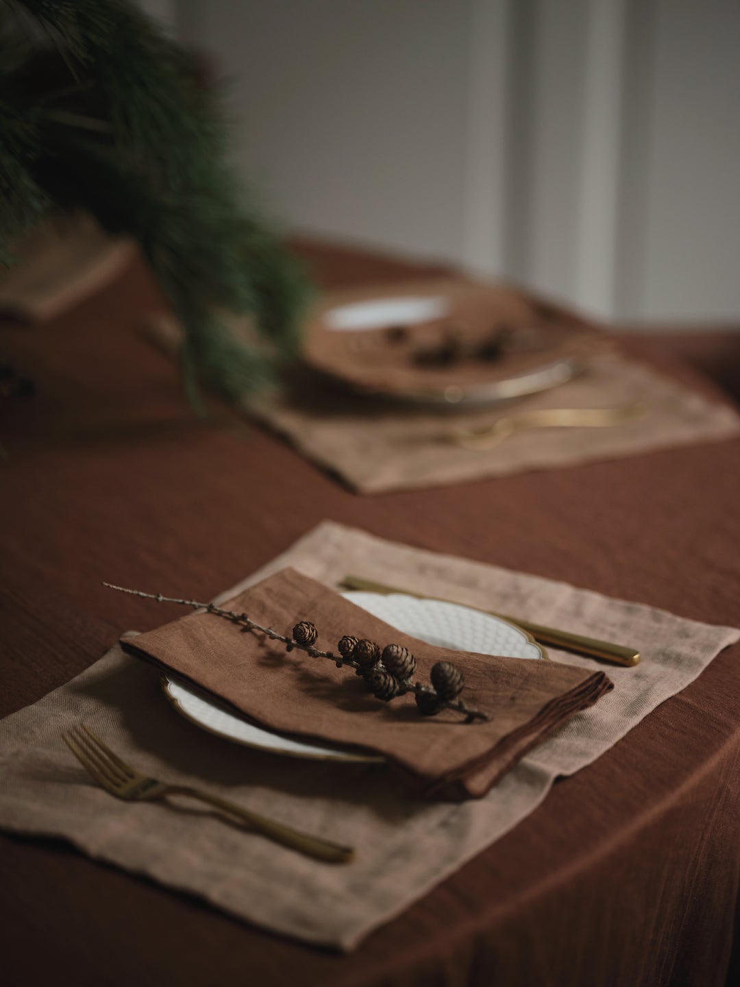 Merrow Linen Napkin (Set of 4) / Rust