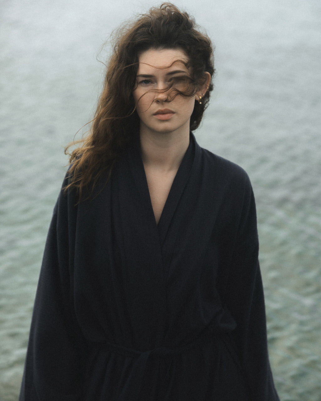 Nami Organic Cotton Kimono Robe / Indigo