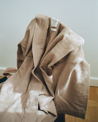 Nami Organic Cotton Kimono Robe / Stone