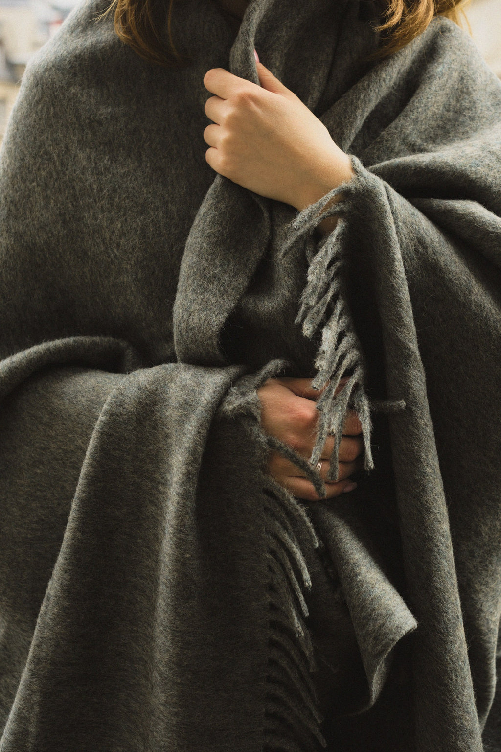 Ren Alpaca Blanket / Grey Melange