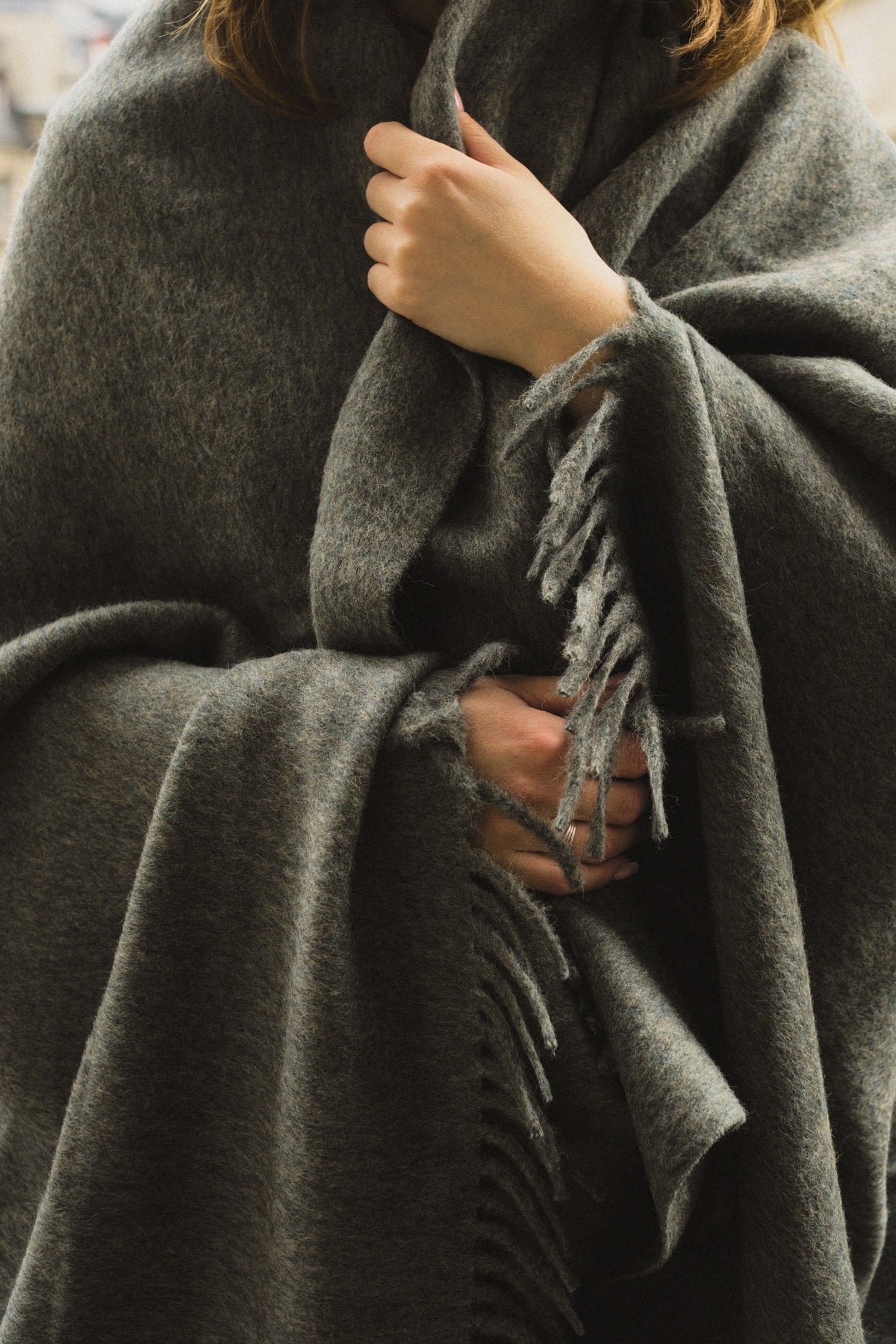 Ren Alpaca Blanket / Grey Melange