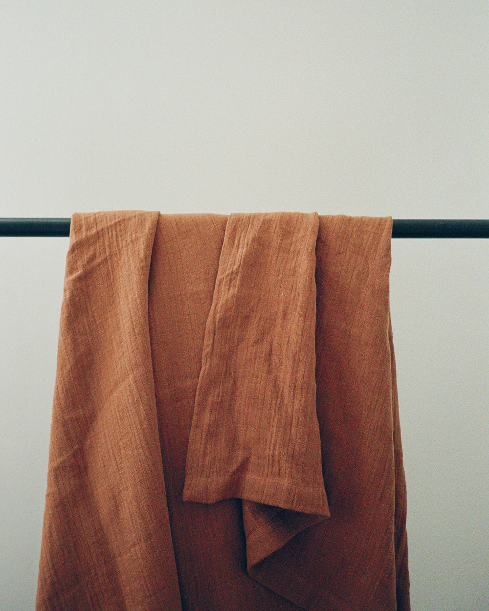 Dale Linen Bed Throw / Rust