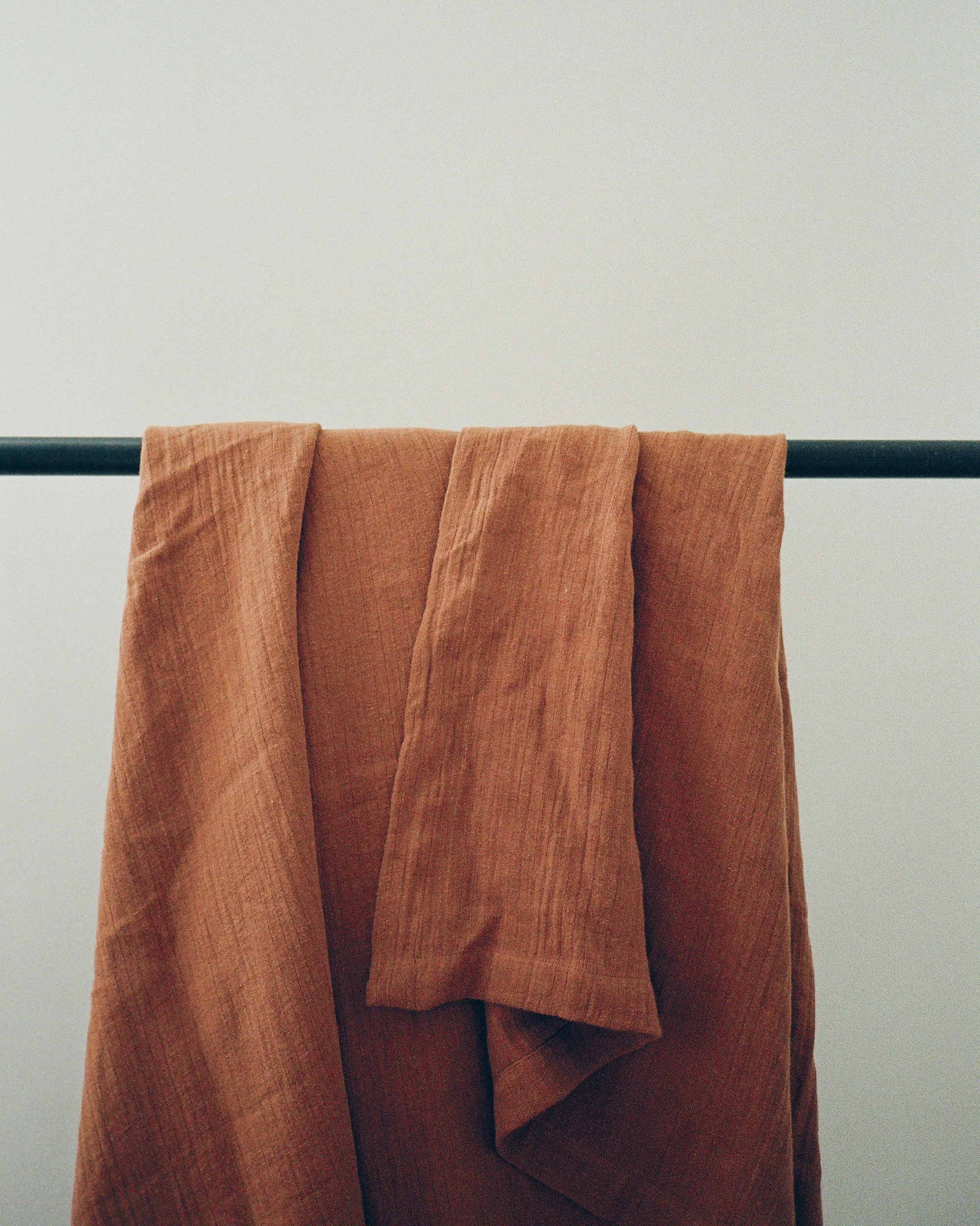 Dale Linen Bed Throw / Rust