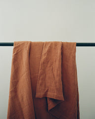 Dale Linen Bed Throw / Rust