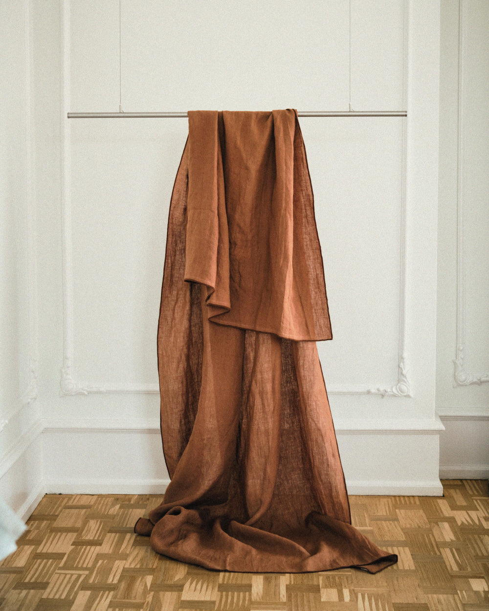 Merrow Linen Table Cloth / Rust