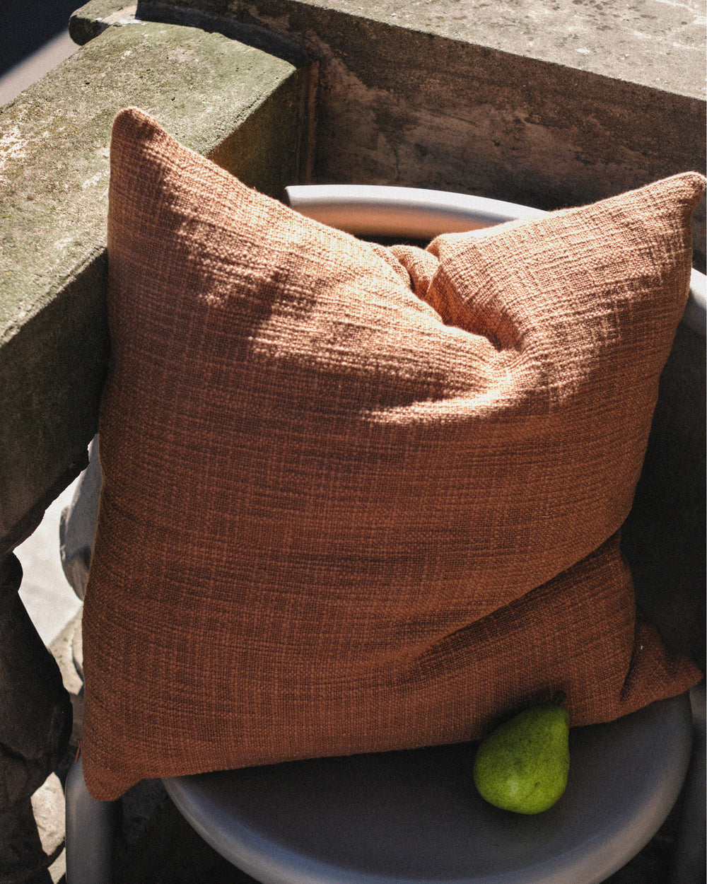 Tate Cotton Cushion / Rust