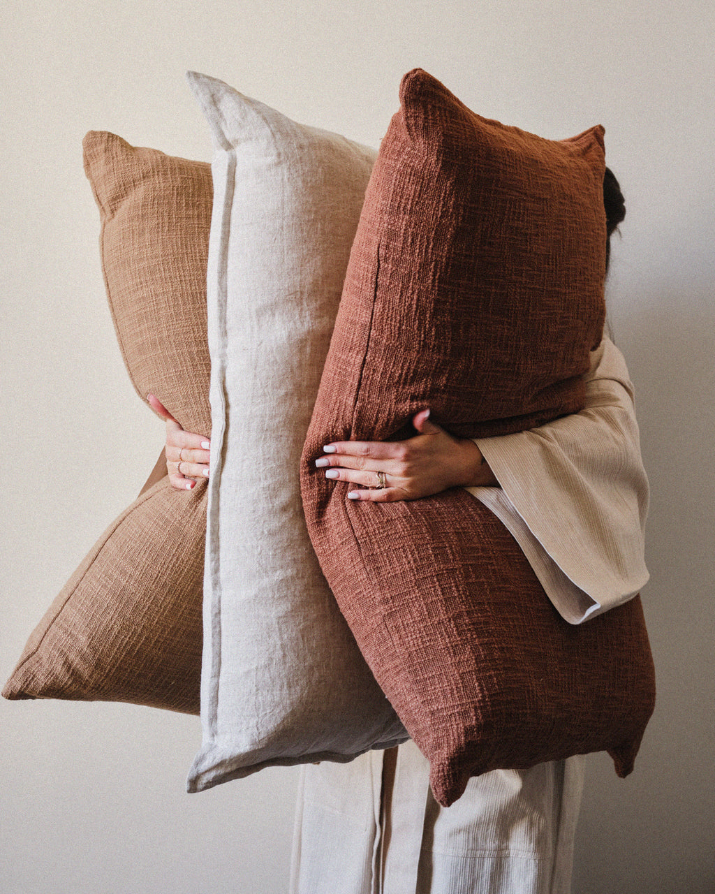 Tate Cotton Double Cushion / Ochre