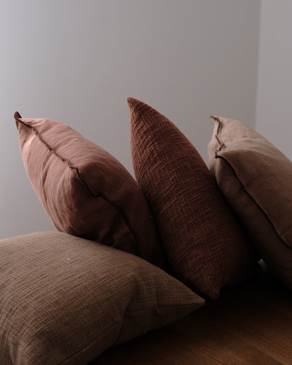 Tate Cotton Cushion / Rust