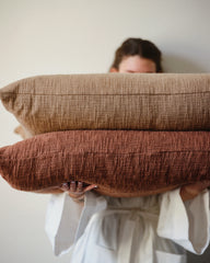Tate Cotton Double Cushion / Ochre